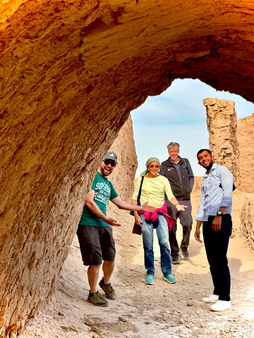 Khiva guide and desert fortress landscape